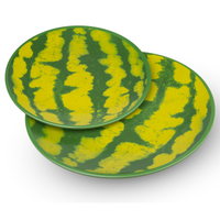 Watermelon Coupe Plates