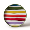 Wide Stripe Iron Round Tray