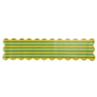 Green Vinyl Striped Runner