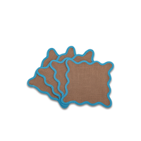 Cocoa Scalloped Cocktail Napkins