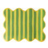Green Vinyl Striped Placemats