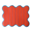 Red Vinyl Striped Placemats